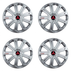 Puklice pre Mitsubishi (červené) 16 Evo silver
