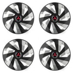 Puklice pre Mitsubishi (červené) 16 Vector RC black and silver