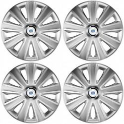 Puklice pre Volvo (biele) 14 Aviator carbon RC silver