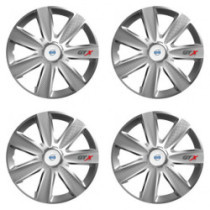 Puklice pre Volvo (biele) 14 GTX CARBON silver