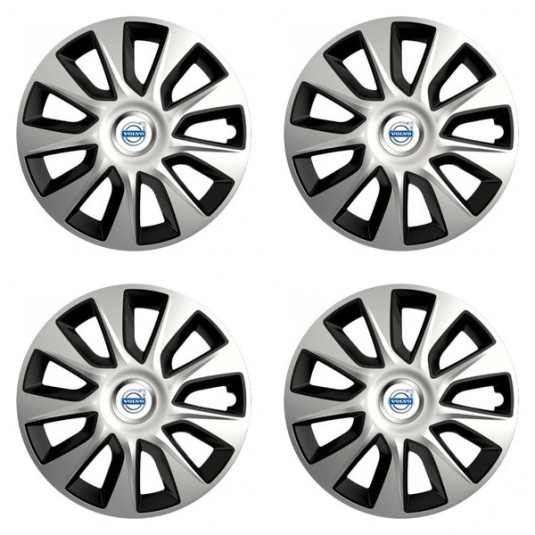 Puklice pre Volvo (biele) 14 STRATOS double colour