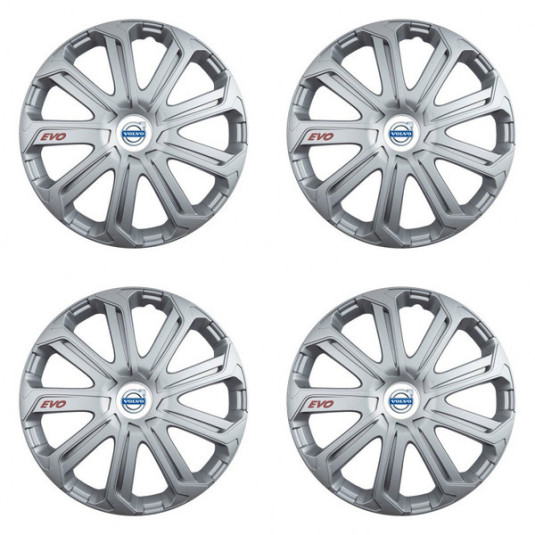 Puklice pre Volvo (biele) 15 Evo silver