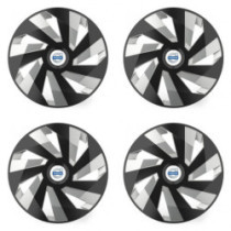 Puklice pre Volvo (biele) 15 Vector RC black and silver