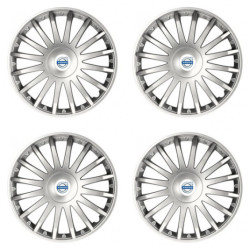 Puklice pre Volvo (biele) 15 CRYSTAL silver