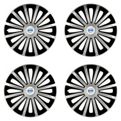 Puklice pre Volvo (biele) 16 TREND silver and black