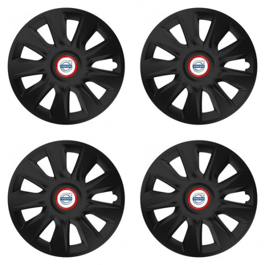 Puklice pre Volvo (biele) 16 STRATOS RR black