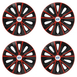 Puklice pre Volvo (biele) 16 RAPIDE red and black
