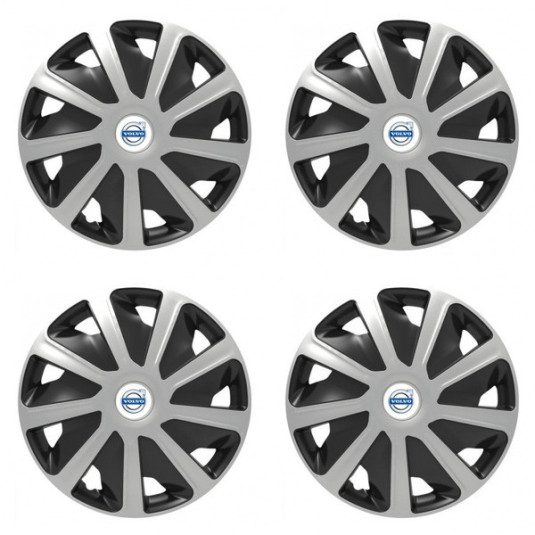 Puklice pre Volvo (biele) pre dodávky 16 Craft silver and black