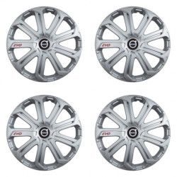 Puklice pre Volvo (čierne) 14 Evo silver