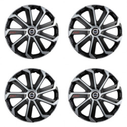 Puklice pre Volvo (čierne) 14 Evo black&silver