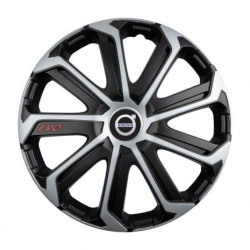 Puklice pre Volvo (čierne) 14 Evo black&silver