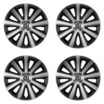 Puklice pre Volvo (čierne) 14 Aviator carbon silver&black