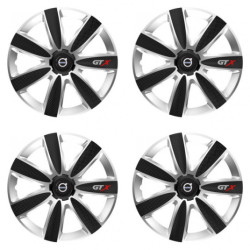 Puklice pre Volvo (čierne) 14 GTX CARBON silver/black