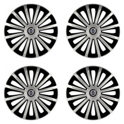 Puklice pre Volvo (čierne) 15 TREND silver and black