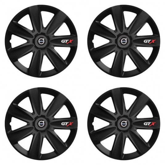 Puklice pre Volvo (čierne) 15 GTX CARBON black