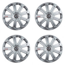 Puklice pre Volvo (čierne) 16 Evo silver