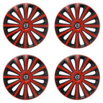 Puklice pre Volvo (čierne) 16 TREND red and black