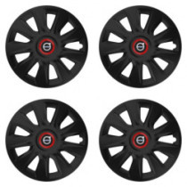 Puklice pre Volvo (čierne) 16 STRATOS RR black