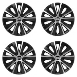 Puklice pre Fiat (čierny) 14 RAPIDE silver and black