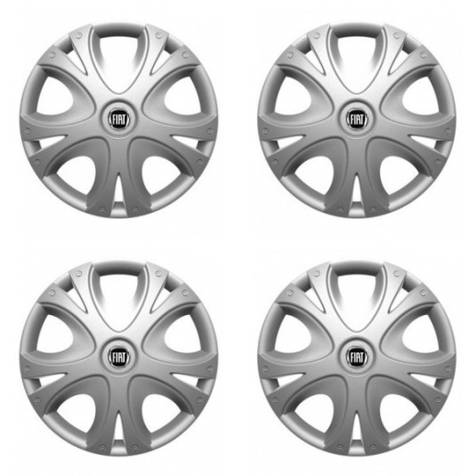 Puklice pre Fiat (čierny) 14 DYNAMIC