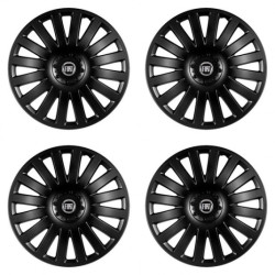 Puklice pre Fiat (čierny) 15 Smart black