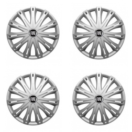 Puklice pre Fiat (čierny) 15 SPARK