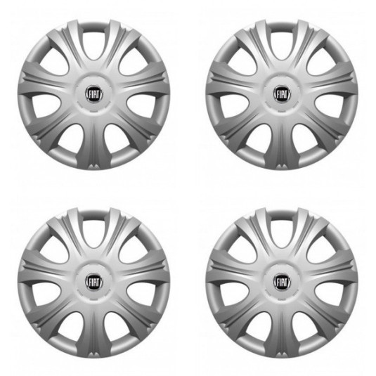 Puklice pre Fiat (čierny) 15 IMPULSE