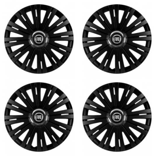 Puklice pre Fiat (čierny) 15 ACTIVE RC BLACK