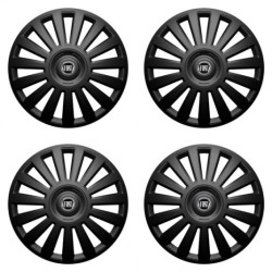 Puklice pre Fiat (čierny) 16 Luxury black