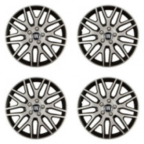 Puklice pre Fiat (čierny) 16 Dakar NC silver and black