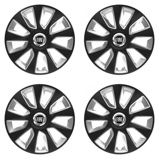 Puklice pre Fiat (čierny) 17 STRATOS BS