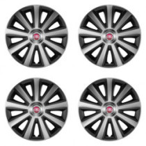 Puklice pre Fiat (červené) 14 Aviator carbon silver&black