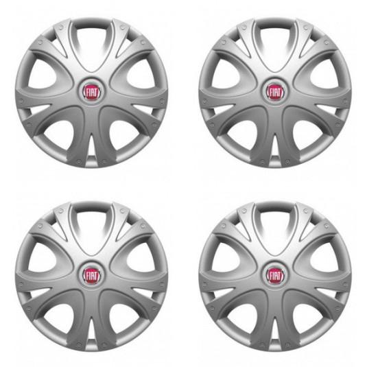 Puklice pre Fiat (červené) 14 DYNAMIC