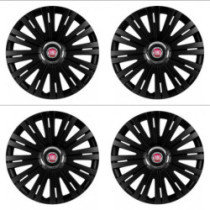 Puklice pre Fiat (červené) 14 ACTIVE RC BLACK