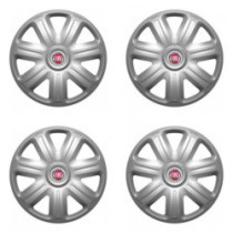 Puklice pre Fiat (červené) 15 COMFORT