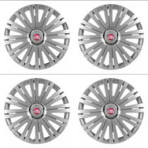 Puklice pre Fiat (červené) 15 ACTIVE RC