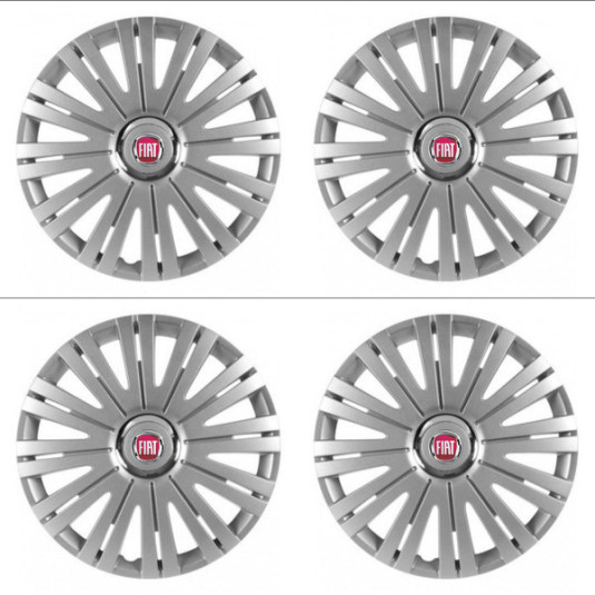 Puklice pre Fiat (červené) 15 ACTIVE RC