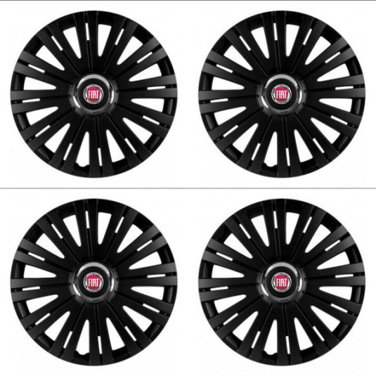 Puklice pre Fiat (červené) 15 ACTIVE RC BLACK