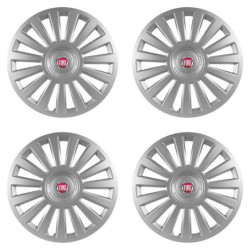 Puklice pre Fiat (červené) 16 Luxury