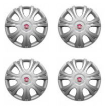 Puklice pre Fiat (červené) 16 IMPULSE 16-VERSACO