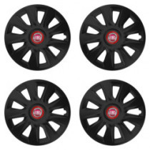 Puklice pre Fiat (červené) 17 STRATOS RR black