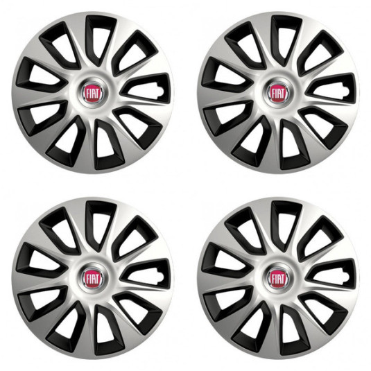 Puklice pre Fiat (červené) 17 STRATOS double colour