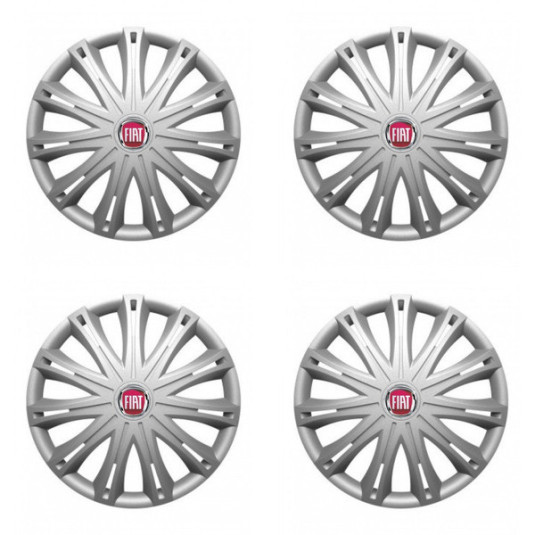 Puklice pre Fiat (červené) 17 SPARK