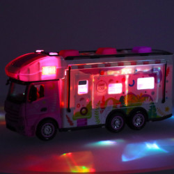 Diaľkovo ovládaný karavan diaľkovo ovládaný karavan auto 2,4 GHz zvuky svetlá príslušenstvo ružová