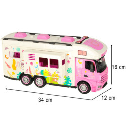 Diaľkovo ovládaný karavan diaľkovo ovládaný karavan auto 2,4 GHz zvuky svetlá príslušenstvo ružová