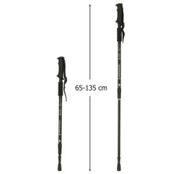 Nordic walking palice skladacie 2 kusy čierne