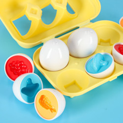 vzdelávacie puzzle triedič zápas tvary vajcia montessori ovocie zelenina 6ks