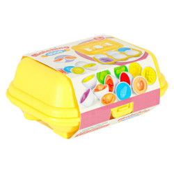 vzdelávacie puzzle triedič zápas tvary vajcia montessori ovocie zelenina 6ks