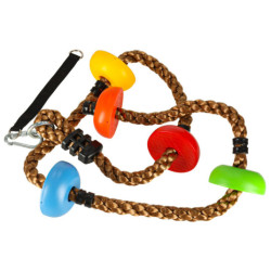 Horolezecké lano hojdačka lezecké lano s uzlami platformy 200cm