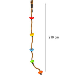 Horolezecké lano hojdačka lezecké lano s uzlami platformy 200cm